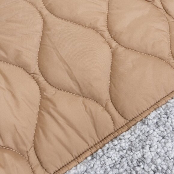 Diesel Quilted Jacket Brown Green Gray W Pow Teddy NEW - Picture 13 of 16